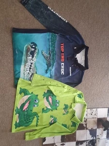 Youth Kids Fishing Crocodile Shirt Size 14 Mad Keen Quick Dry - Picture 1 of 5