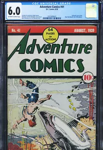 ADVENTURE COMICS 41 - CGC-6.0, OW-W - 2nd Sandman - Gran portada - Edad de Oro - Imagen 1 de 3