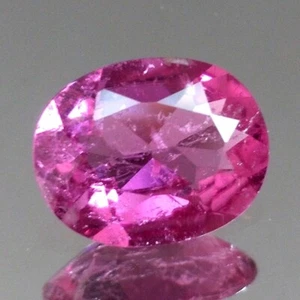 0.71cts Nice Oval Vivid Pink Natural Tourmaline Loose Genuine Gemstones - Picture 1 of 3