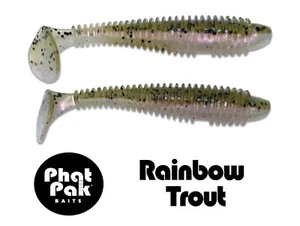 Swimbait Paddle Tail Keitech Style 3.3" 20 Ribbed Soft Plastic Bass Fishing Lure - Picture 1 of 30