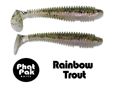 PHAT PAK BAITS Swimbait Paddle Tail Keitech Style 3.3" 20 Ribbed Soft Plastic Bass Fishing Lure