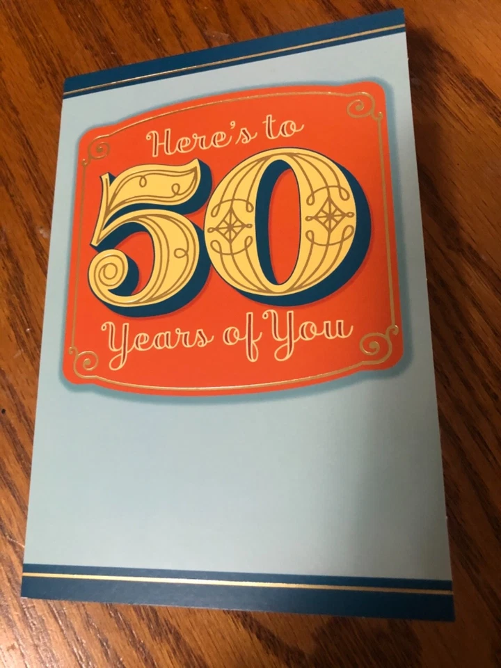 Hallmark Greeting Card 50th Birthday inside sentiment