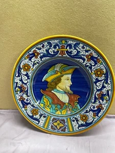 Piccadilly Conca Dei Marini Dec A Mano Italy Wall Plate Renaissance Ricco Deruta - Picture 1 of 24