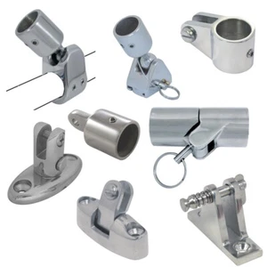 Herraje de capota Bimini articulación conector capota bisagra V4A - Imagen 1 de 9