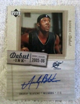 ANDRAY BLATCHE RC 2005-06 UPPER DECK DEBUT ROOKIE AUTO SP GEM10?WARRIORS F AUTO  - Image 1 of 2