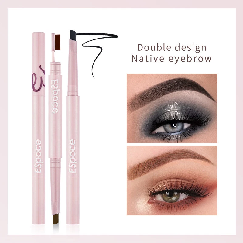 Triangle Auto Rotating Dual-End Eyebrow Waterproof Dual-Use Eye brow Liner Pen - Image 1 of 4