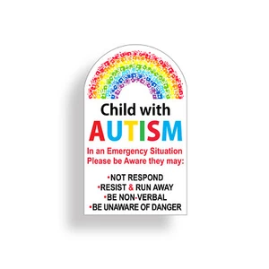Calcomanía de seguridad para niños con autismo conciencia autista hogar pared ventana puerta - Imagen 1 de 1