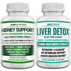 Kidney Support + Liver Support Supplement Herbal Detox Cleanse & Repair Formula