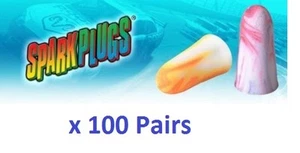 100 Earplugs Moldex Spark Plugs Individually Wrapped - Picture 1 of 4