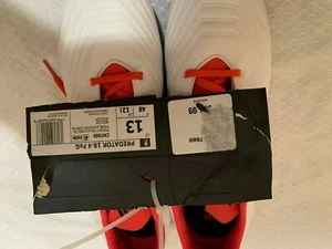 Adidas Predator 18.4 Fxg White/Black/Red Soccer Shoes Size 13 - Picture 1 of 4