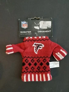 New Knit Official Licensed Atlanta Falcons NFL Sweater Ornament Fun Gift 5 1/2" - Picture 1 of 3