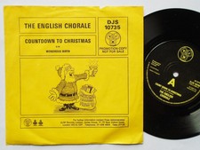 English Chorale Countdown To Christmas 7" DJM DJS10735 EX/EX 1976 picture sleeve