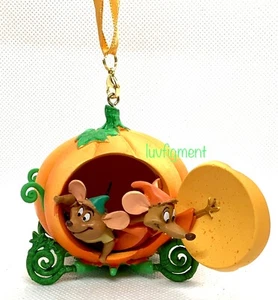 Disney Gus Jaq Entrenador de calabaza Ratones Cenicienta Cuaderno de bocetos Adorno de Navidad en caja 2024 - Imagen 1 de 8