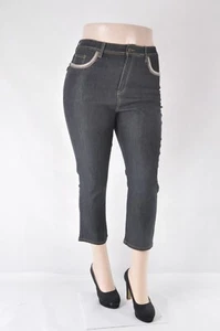 Neue Capri-Jeans der Marke "Be-Girl", Stretch-Denim, Farbe schwarz #WG-606 - Bild 1 von 4