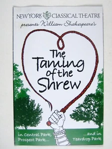 Taming of the Shrew 2000's Program New York Classical Theatre Shakespeare NYC - Picture 1 of 3