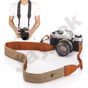 Fotocamera vintage cinturino collo DSLR REFLEX per Sony Canon Nikon Pentax UK - Foto 1 di 5