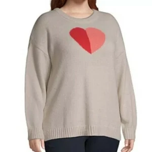a.n.a New Approach Para mujer Cuello Redondo Suéter Avena Corazón - Imagen 1 de 4