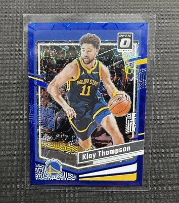 2023-24 Panini Donruss Optic Klay Thompson Blue Velocity Prizm #189 Warriors - Image 1 of 4