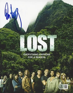DAMON LINDELOF SHOW CREATOR SIGNIERT "VERLOREN" 8x10 POSTER FOTO 2 BAS BECKETT COA - Bild 1 von 2