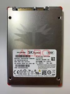 SK Hynix 0H7P9P 512GB SSD 2.5" SATA Model: HFS512G32TNF-N2A0A DP/N: H7P9P - Picture 1 of 2