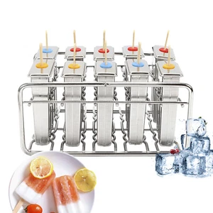 10 Piezas Moldes de Palo de Acero Inoxidable Lolly Helado Pop Verano Pop Soporte - Imagen 1 de 9