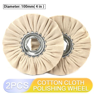 2Pcs 100mm Cotton Polishing Wheel F Jewelry  Metal Glass Polishing Abrasive Tool - Image 1 of 4
