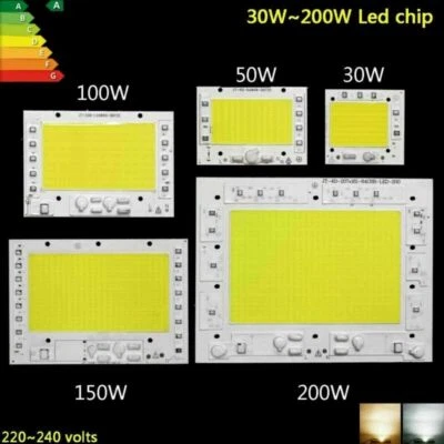 LED Chip COB 10W 20W 30W 50W 100W 150W 200W  Spectrum Light Bulb AC 220V 110V - Image 1 of 4
