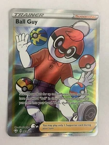 Pokemon TCG Shining Fates FULL ART TRAINER BALL GUY 65/72 confezione fresca - Foto 1 di 2