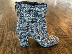 Jessica Simpson Aninada Ankle Boot Square Toe Block Heel Black/White Women US 9 - Picture 1 of 15
