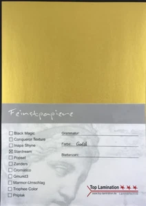 100 Blatt metallic Papier DIN A3 gold 297x420 mm Stardream 120g gold glitzernd - Bild 1 von 2