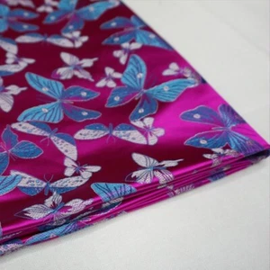 DIY Butterfly Fabric Damask Brocade Satin Japanese Retro Kimono Clothes Material - Picture 1 of 17