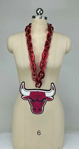 New NBA Chicago Bulls Gameday Tailgate Red Fan Chain Fanchain - Picture 1 of 3