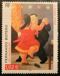 Timbre - FRANCE - Tableau de BOTERO - Les danseurs - 2002 - Neuf ** - YT3482 - Picture 1 of 1