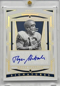 2020 National Treasures Roger Staubach Signatures Holo Gold Auto /10 Cowboys - Picture 1 of 2