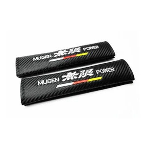 2Pcs Mugen Power Carbon Fiber Car Seat Belt Cushions Shoulder Pads For CR-V Fit - Bild 1 von 11