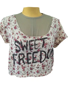 American Eagle Outfitters Wide Scoop Crop Top Sweet Freedom Floral Medium NWT - Picture 1 of 1
