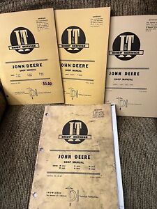 Lot of 4 John Deere I&T Shop Manuals including 10 and 20 series one duplicate