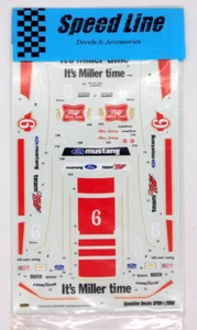 Decal Speed Line IMSA Ford Mustang 1981 1:24 SPD9 Its Miller Time Sears Point - Picture 1 of 2