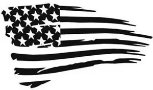 Vinyl Decal American Flag Ripped sticker car window bumper - Bild 1 von 3