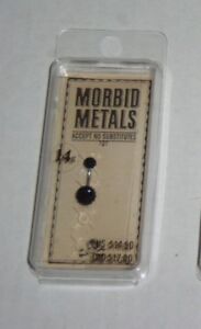 Bague ventre Tiffany rare métaux morbides 14 g noir incurvé 9CRV piercing bijoux HTF