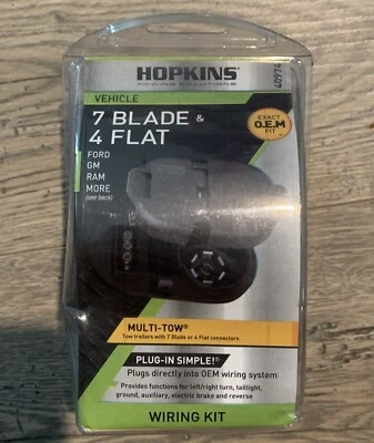 Hopkins Towing Solution 40974 Multi Tow 7 lâminas e 4 conectores planos novos na caixa - Imagem 1 de 4
