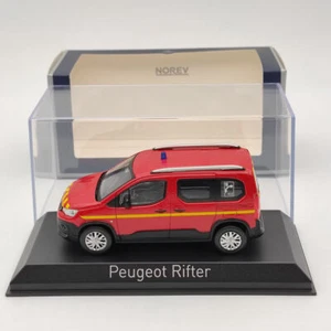Norev 1/43 Peugeot Rifter 2019 Pompiers Diecast Models Coche Regalo Navidad Rojo - Imagen 1 de 7