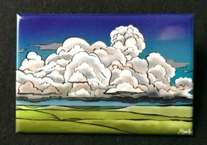 Thunderhead Storm Clouds on the Prairie Magnet, Kansas Weather Gifts & Decor - Picture 1 of 12
