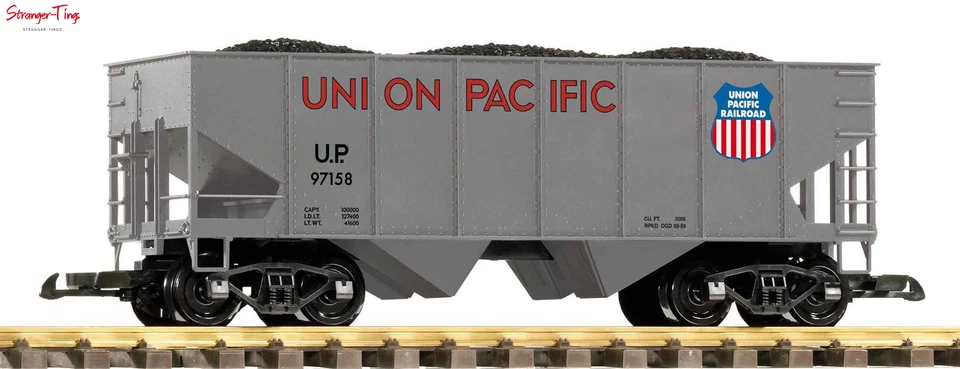 Piko Piko Union Pacific Rib Sided Bogie Hopper w/Coal Load1:22.5 Scale, G Scale - Image 1 of 1
