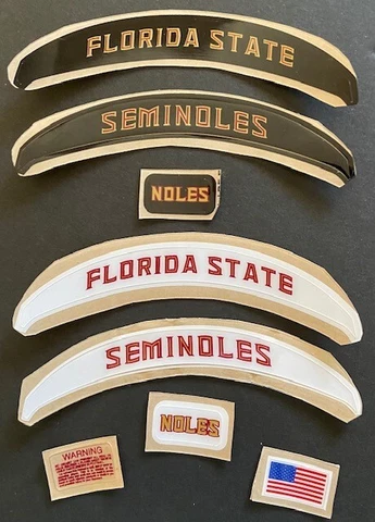 FLORIDA STATE 2023 BUMPER SET MINI HELMET DECALS - RIDDELL SPEED - 3M 20MIL Cover
