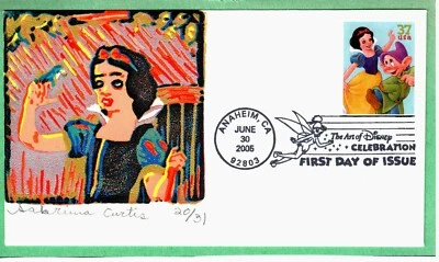 Scott 3915 FDC Snow White Dopey Art of Disney Celebration Curtis Signed Numbered - Image 1 of 2