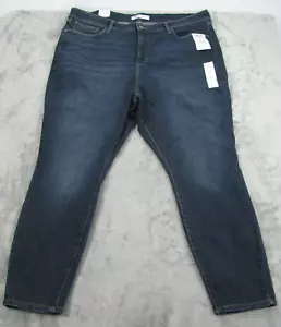 Signature Levi Strauss Women's Sz. 22 Short Jeans High Rise Skinny Dark Blue - Picture 1 of 11