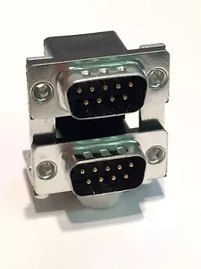 STACKED TWIN 9 WAY D TYPE MALE KYCON DUALPORT K42X-E9P/P-A4N blb1863 - Picture 1 of 4