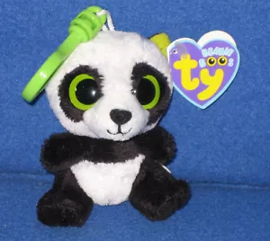 TY BEANIE BOOS - BAMBÚ el oso panda clip para llaves - etiquetas como nuevo - Imagen 1 de 1