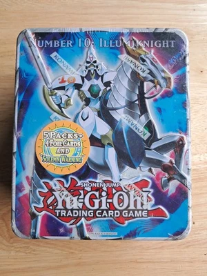 2011 Yugioh Number 10 Illumiknight Tin Factory Sealed 5 Packs - Image 1 of 4